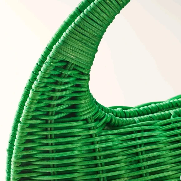 Kate Spade X Target Green Wicker Crescent Bag NWT - Picture 3 of 8